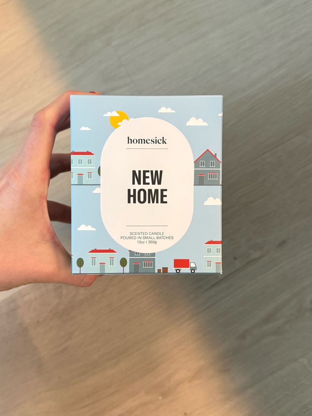 Homesick New Home Scented Candle - Light Blue Packaging